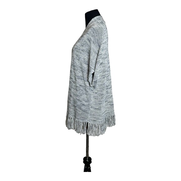 Joie gray cap sleeves fringed knit open front cardigan size XXS - Picture 2 of 7